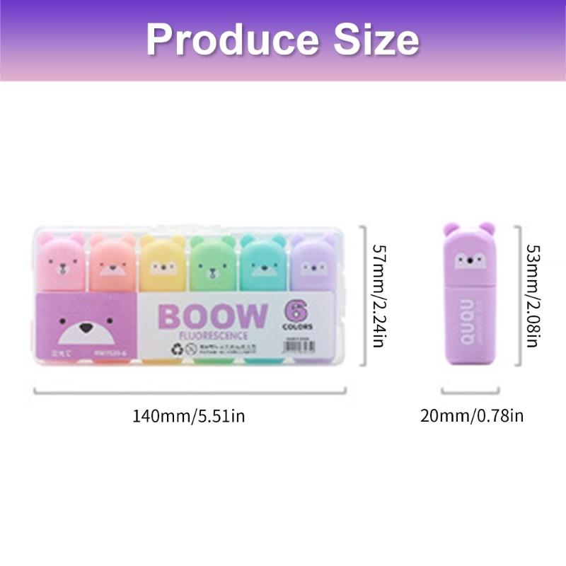 4/5/6 Farben Textmarker Set Textmarker Set Bibel Textmarker Set Cartoon Textmarker Stift Filzstift für Scrapbook