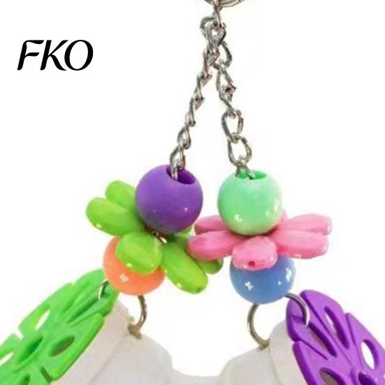 Parrot Anxiety Relief Toy Foraging Tube Toy, Bird Chewing Enrichment Colorful Cage Accessories for Budgie Parakeet Cockatiel