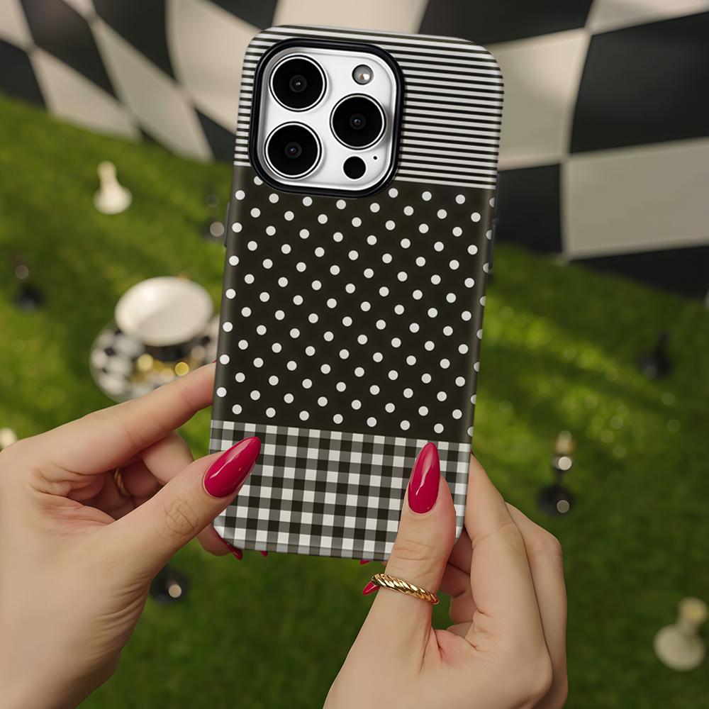 Monochrome Mix Phone Case for IPhone 17 16 15 14 13 Pro Max Plus for Magnetic Single Double-layer Tough Case