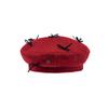 poesiedame BOW BERET IN RED