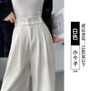 Corduroy suit pants women's autumn and winter new velvet coffee color casual and thin large size loose wide-leg pants