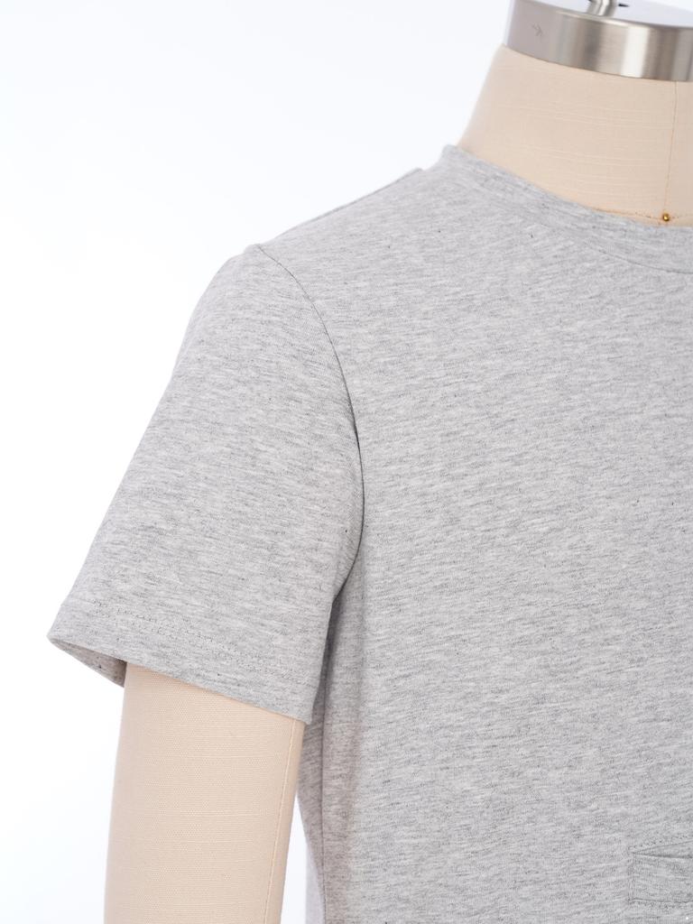 Unisex Odzież dla Dzieci ze Specjalnymi Potrzebami Okrągły Dekolt Krótki Rękaw Niewidoczny Zamek z Tyłu Jednolity Kolor Kombinezon Adaptacyjny