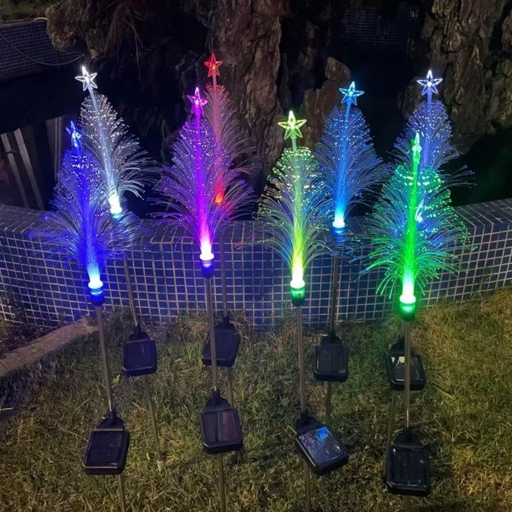Color Changing Fiber Optic Reed Lamps 5-Layer LED Outdoor Lights Yard Atmosphere