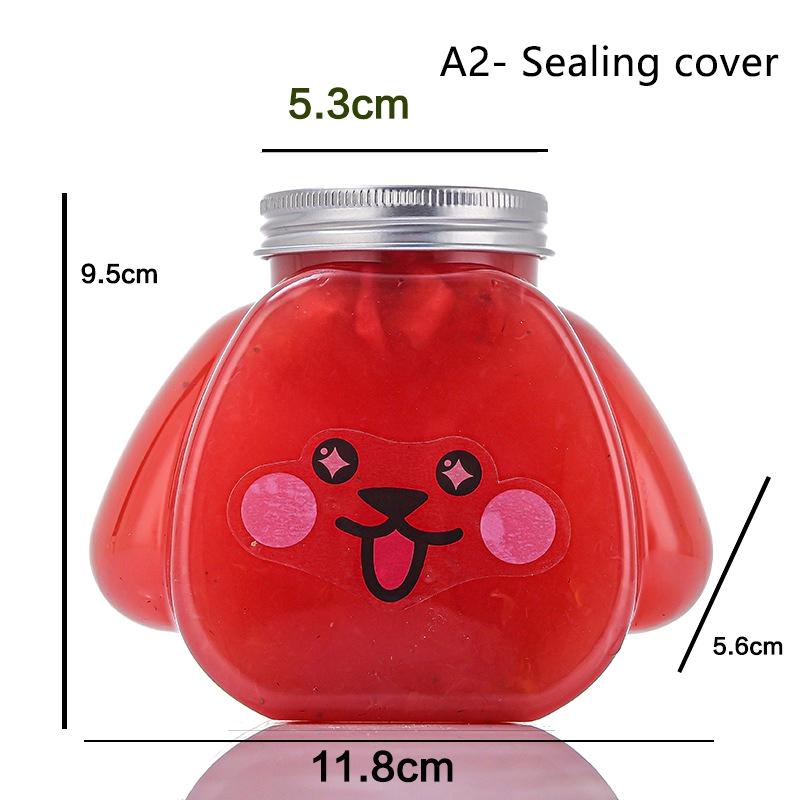 

1Pc 350ML Cute Dog PET Bottle Clear Milk Tea Bottle Water Bottle Portable Coffee Juice Cold Drinking Cup Drink Bottle
