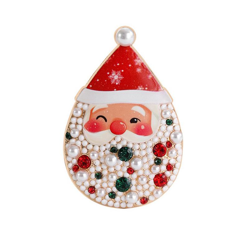 Christmas Themed Brooch Sparkly Rhinestone Cute Designs For Holiday Wear Christmas Party Gifts Fashion Jewelry