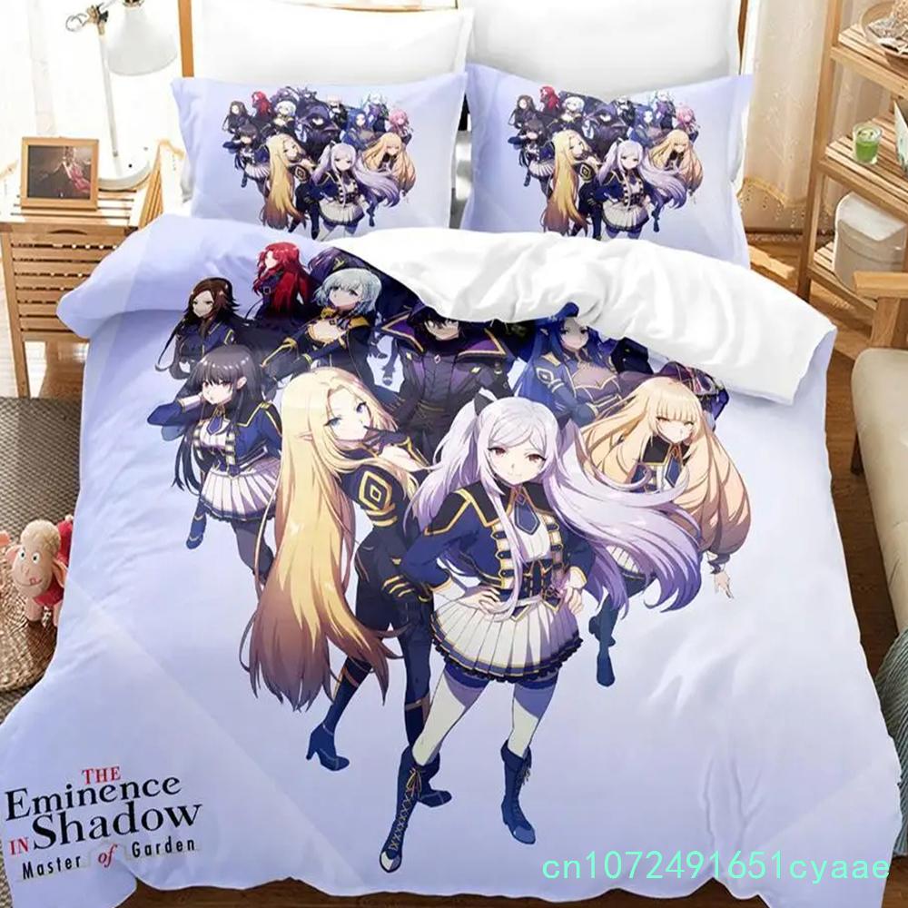 Anime Eminence In Shadow Bedding Set Boys Girls Twin Queen Size Duvet Cover Pillowcase Bed Kids Adult Fashion Home Textileextile