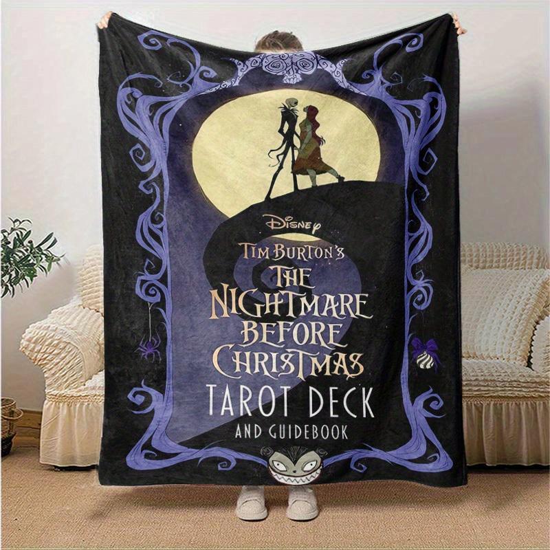 1pc, Cozy Nightmare Before Christmas Home Decor Blanket: Perfect Gift for Bedroom, Living Room, Travel, Camping, Car