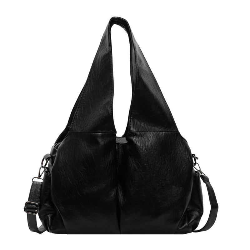 New texture retro fashion large capacity tote bag shoulder underarm commuter messenger bag