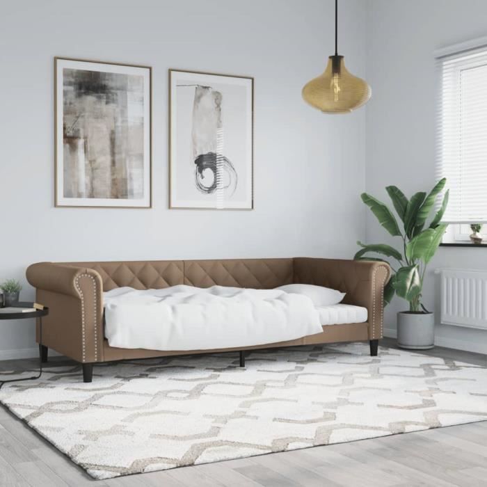 VidaXL Daybed Cappuccino 80x200 Cm Faux Leather 354225