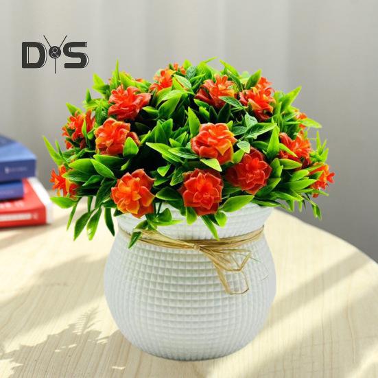Artificial Potted Plants 31 Flower Head Home Office Living Room Bedroom Wedding Faux Floral Bonsai Indoor Outdoor Decoration