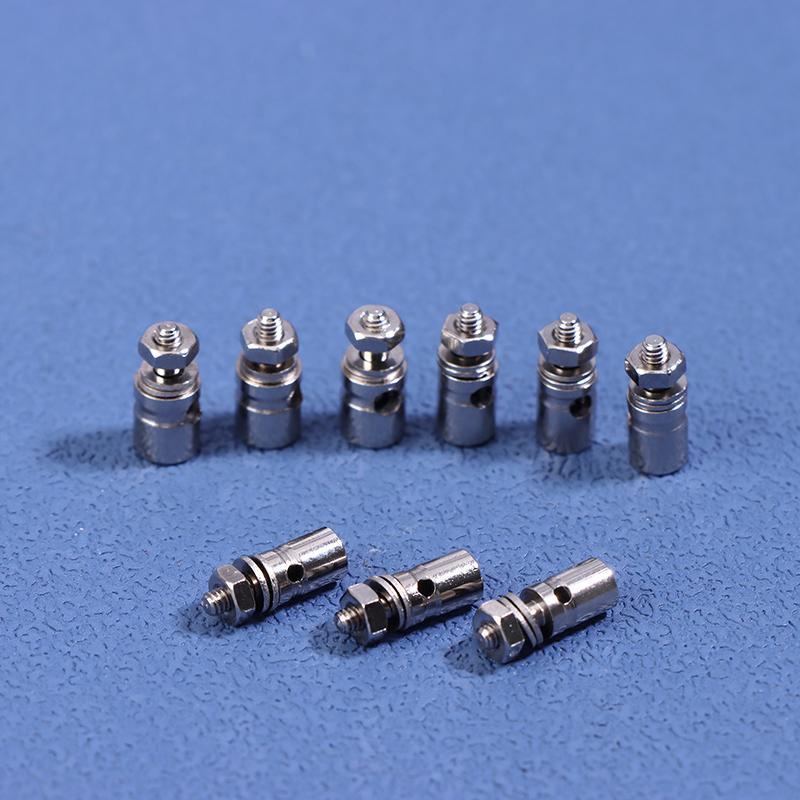 10Pcs Rc Airplane Boat Pushrod Metal Linkage Stopper Servo Connectors Adjustable Diameter 2.1Mm/1.8Mm/1.2Mm Helicopter Rc Boat