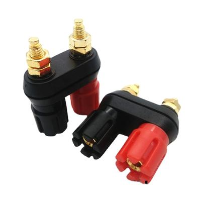 1PC Banana Plugs Couple Terminals Red Black Connector Amplifier Terminal Binding Post Banana Speaker Plug Jack