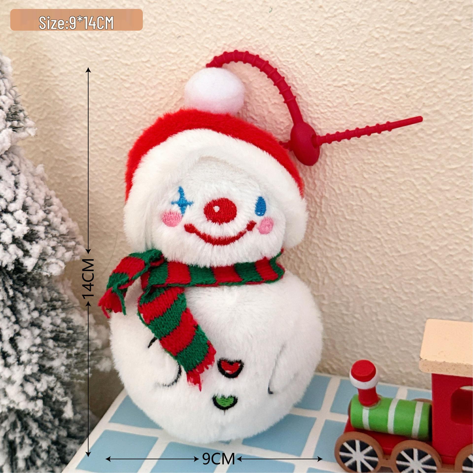 Зимний Плюшевый Снеговик Брелок-Подвеска