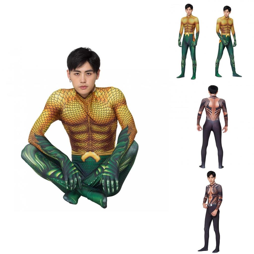 Spandex Zentai Suit For Aquaman Fans Ideal For Halloween And Cosplay**