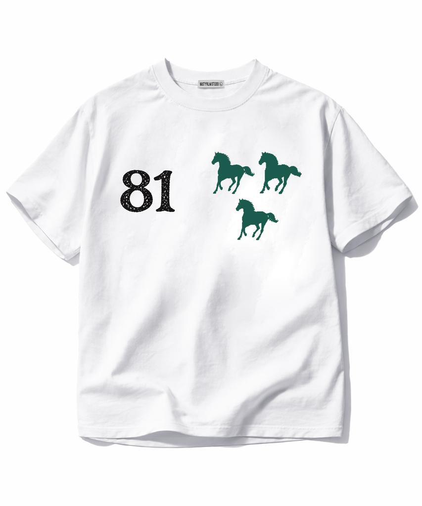 NP STUDIO 81 Logo Oversized Short Sleeve T-Shirt [ White ]