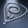 Emmaya Luxurious Zircon Stone Women Bridal Bridal Bridal Jewelry Sets Zirconia Necklaces /Earrings /Bracelet Full Set Event PartyLuxury Pendant