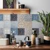 24Pcs Tile Stickers Wall Decor Moroccan Bathroom Kitchen Wall Sticker Waterproof PVC Decoration Stickers Retro Design in Mosaic