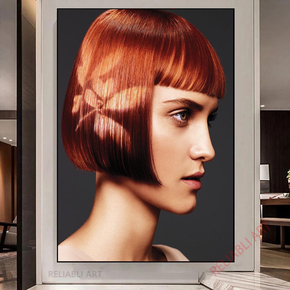 Hairdresser Barber Hair Salon Canvas Painting Hairstyle Posters Wall Art for Living Room Barber Shop Home Decoration