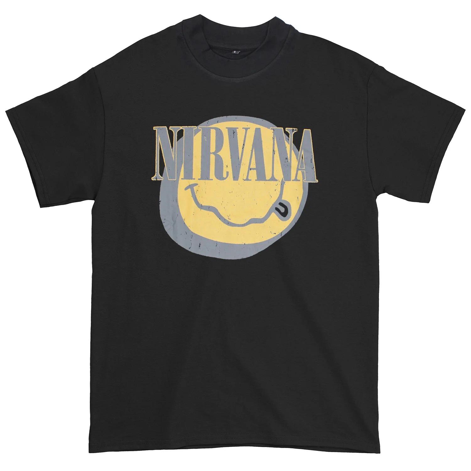 Nirvana Evergreen Свободная футболка-коробка Винтажная футболка Высококачественная роскошь Для мужчин и женщин Топ Y2k Лето 2026 4XL