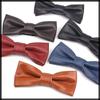 [White Fang] PU Leather Bow Tie, Simple Design, Fashionable, Stylish, Men's & Women's, NC093 (Red)