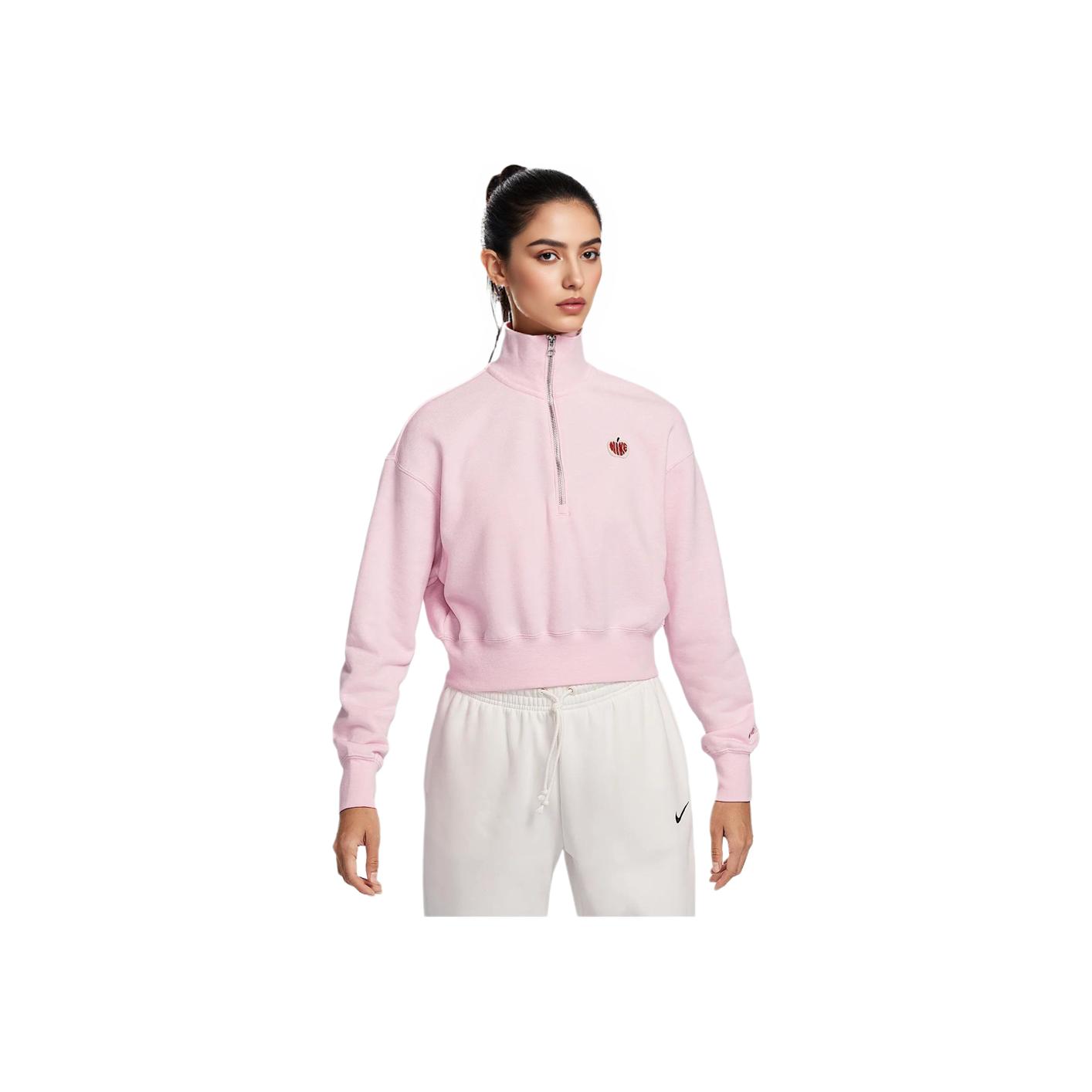 

Nike Sportswear Phoenix Fleece Зручна спортивна толстовка на блискавці з довгим рукавом Жіноча толстовка Піна-Рожева HV8731663 M