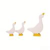 3Pcs Goose Wood Table Sign, Nordic Style Minimalist Solid Wood Decorative Ducks Set, Tabletop Centerpieces for Home Office Kids Room Shelf Decor