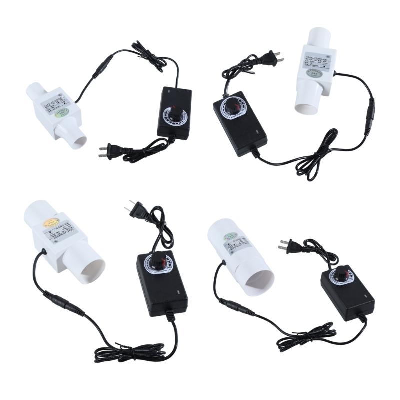 Inline Duct Fan with Variable Speed Controller 12V Ventilation Exhaust Fan Pipe Fan for Air Heating Cooling Booster