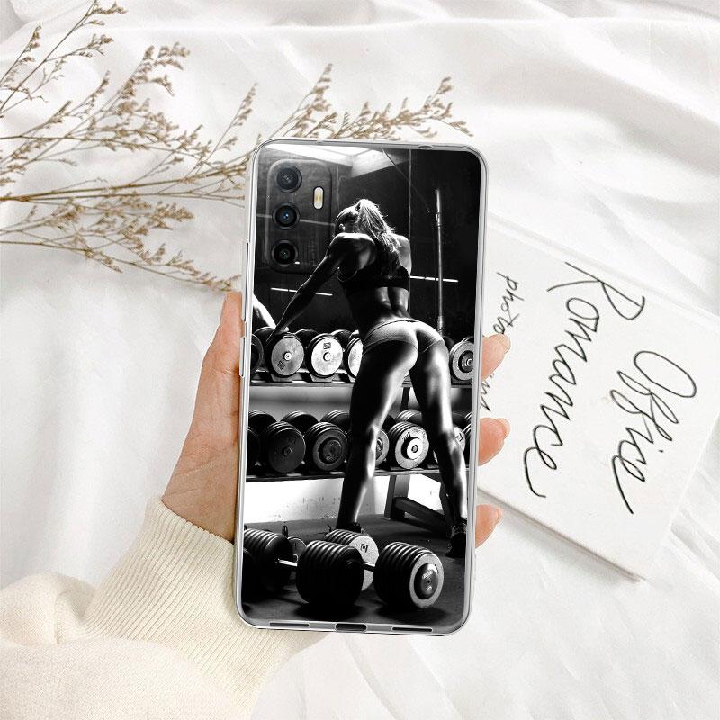 

IK16 Bodybuilding Fitness Woman Transparent Phone Case for Motorola Moto G7 G8 G9 G84 G85 G73 G24 G15 Z2 Play Power Plus Motorola Moto G8 Plus