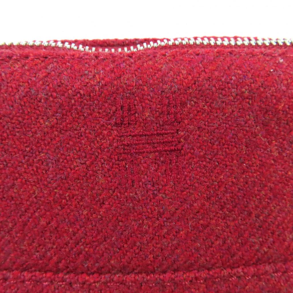Pristine HERMES Boride Pouch Mini Mini Leather Cosmetics Pouch Mini Wool Women Used