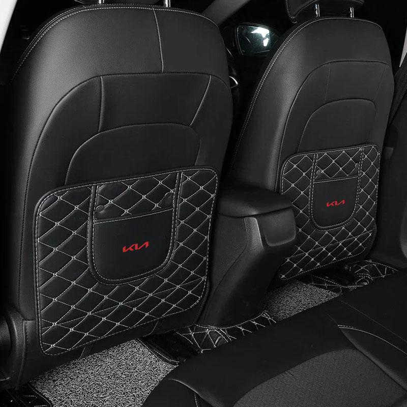 Car Anti-kick Pad Interior Leather Auto Seat Back Protector Pads Anti Scratch For KIA rio ceed sportage cerato soul sorento k2 k5 flip
