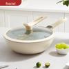 Wok Roșu Chef 32cm Titan Ceramic Antiaderent