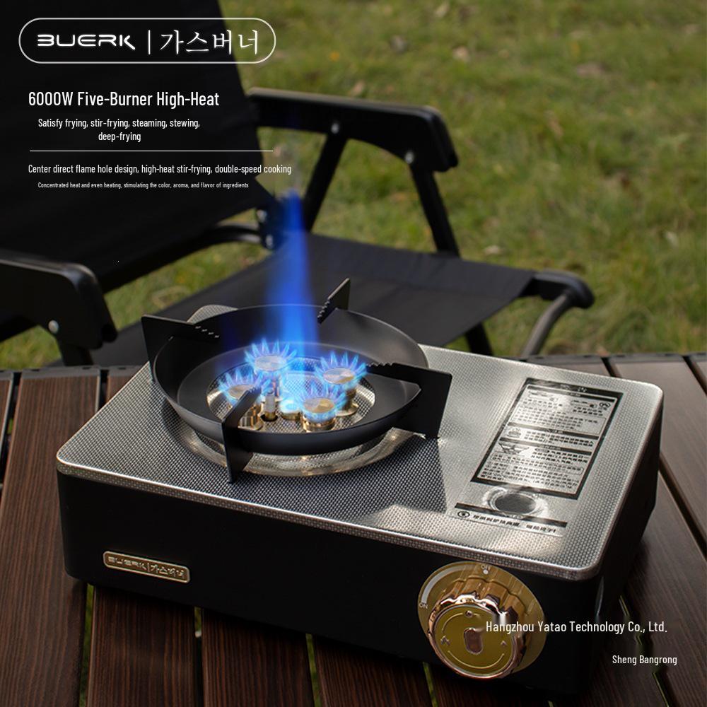 Compact Windproof Portable Gas Stove for Camping
