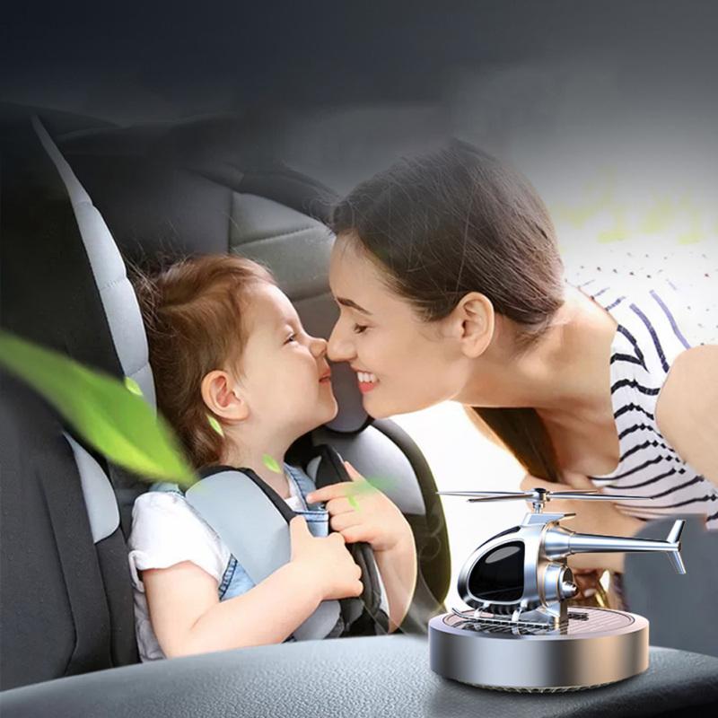 Lufterfrischer, Hubschrauber-Ornamente, Solarenergie, rotierender Aromatherapie-Diffusor, Innenparfüm