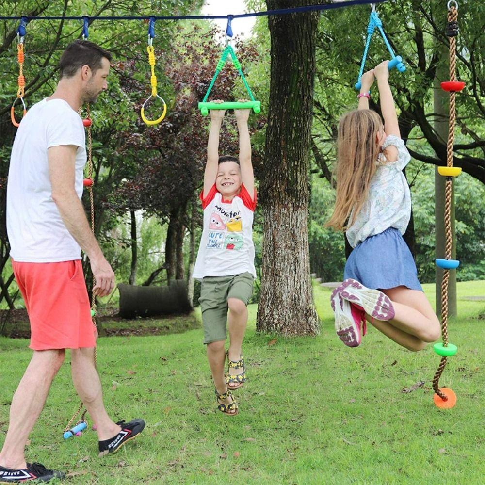 Hang Indoor Playground Outdoor Play Kit Random Color Monkey Swing Bars  Ninja Rope