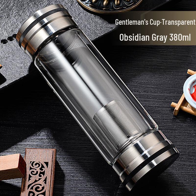 Double-Layer Tea Infuser Glass Bottle