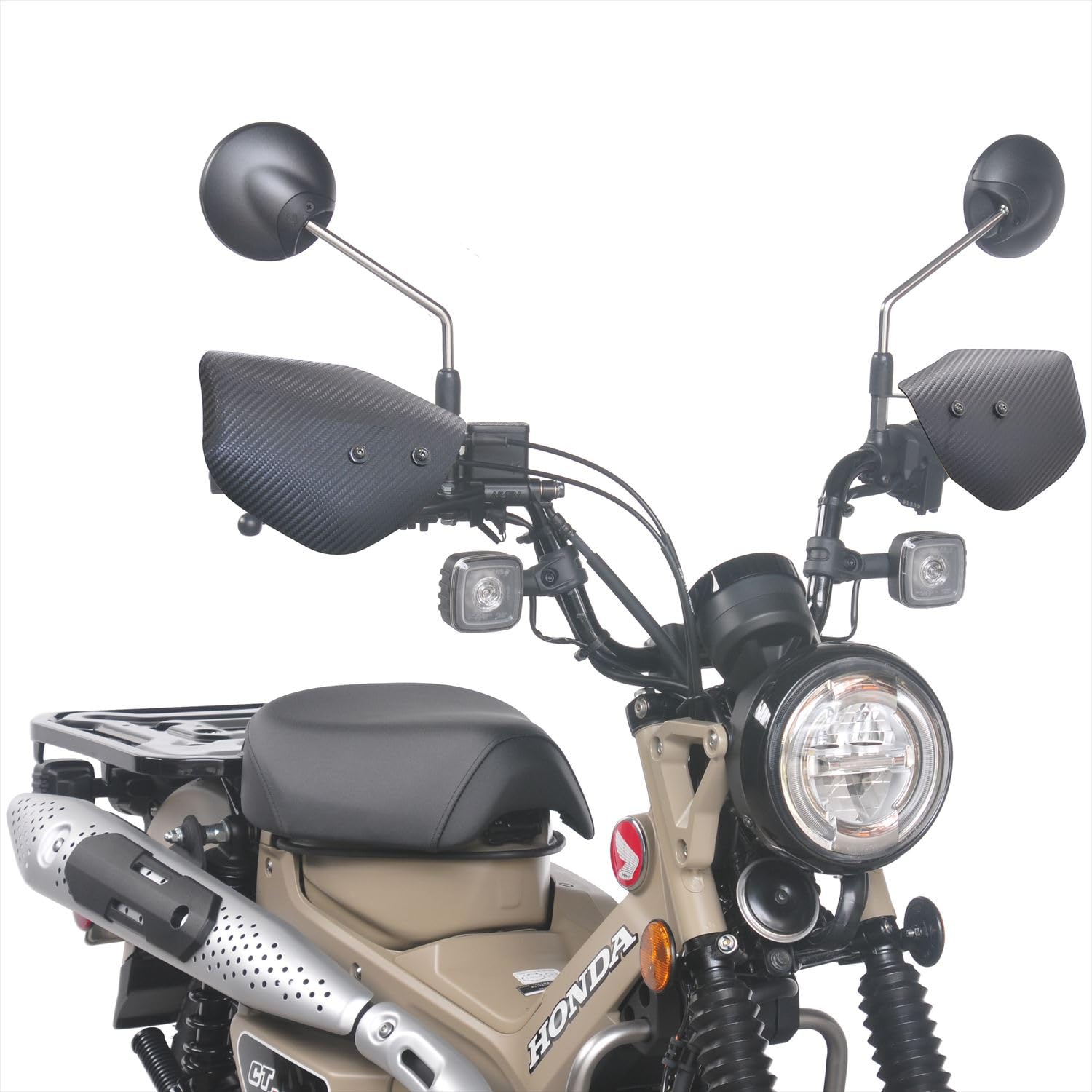 

Вітрове скло Asahi Накладки на кулаки з карбоновим візерунком CT125 Hunter Cub (АФ АСАХІ) (JA55/65) M6-01CB чорний
