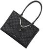 SecretDoor Black Tote Bag for Women, Stylish and Cute, A4 Size, Wide Gusset, Self-Standing, Zippered, Handbag, Shoulder Bag, or Crossbody Bag,