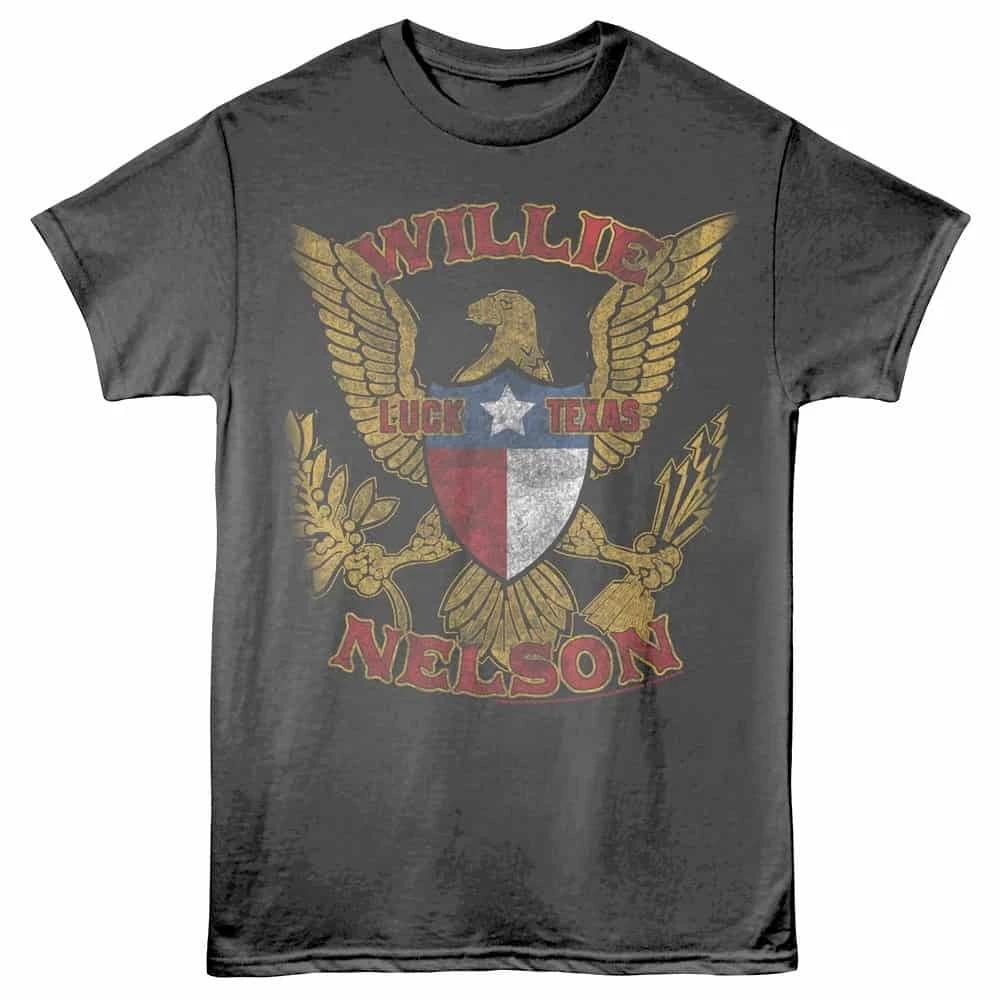 Willie Nelson Luck Texas Men s T Shirt 4XL