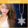 Chic 925 Sterling Silver Flower Pendant Necklace Korean Style Adjustable Length