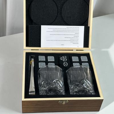 1 Set Viski Taşları ve Bardak Seti Şarap Bardağı Buz Maşası Viski Taşları Buz Taşı Bar Malzemeleri Taşınabilir Şarap Seti