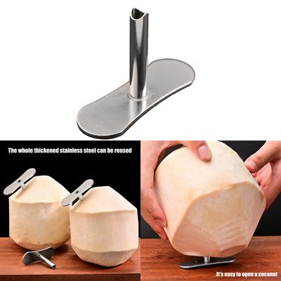 Sicheres und zuverlässiges Kokosnusswerkzeug Effizientes Kokosnussöffnungswerkzeug mit ergonomischem Griff und lebensmittelechtem Edelstahl