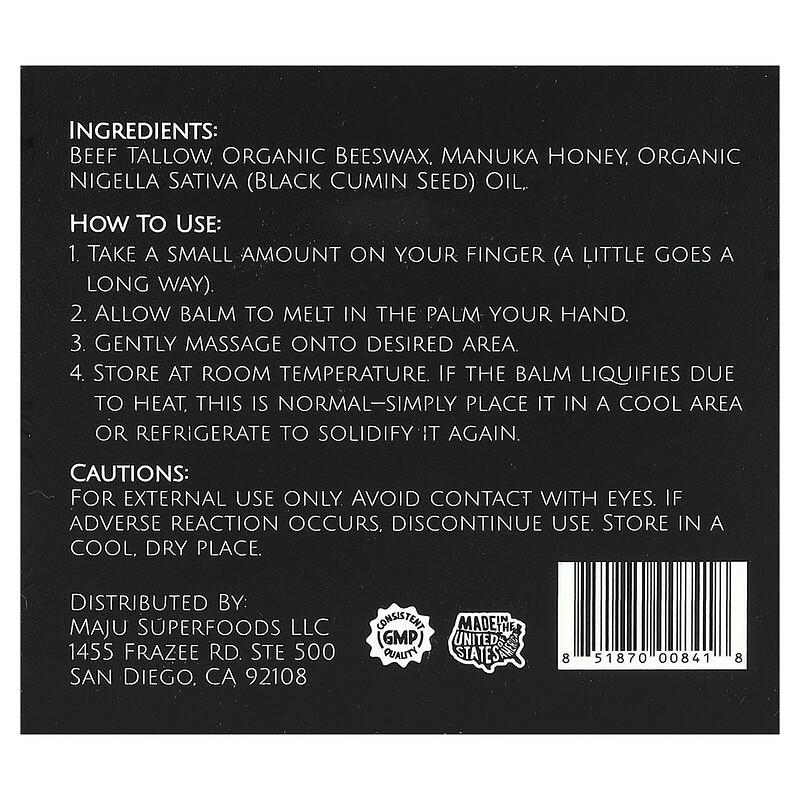 Tallow Honey Balm, Unscented, 2 Fl Oz (59.15 Ml)