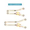 INJORA 42g Brass High Clearance Chassis Links Set for 1/18 RC Crawler TRX4M Defender Bronco Upgrade Parts (4M-40)