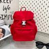 Color Solid Casual Travel Nylon Backpack Waterproof Design Teens Bag Students