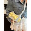 Fashion Pleated Bow Women Bag  Summer Simple All-Match Zipper Shoulder Bags Lady Denim Small Handbag