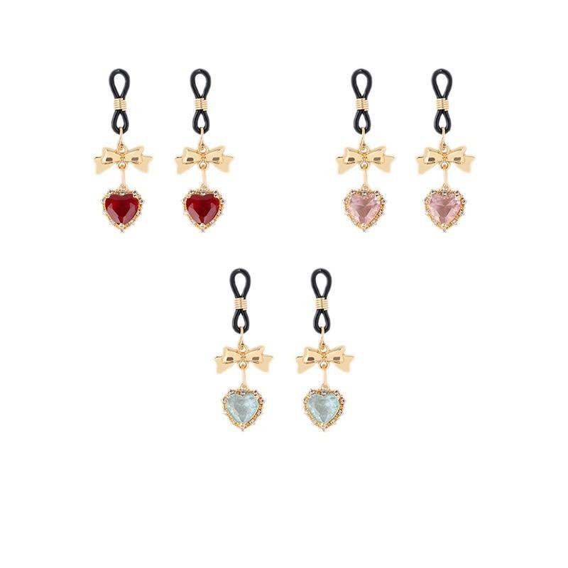 portableAdjustable Small Bell Nipple Stimulator 1 Pair Heart Gem Nipple Clamps Lightweight for Couple Intimate Use