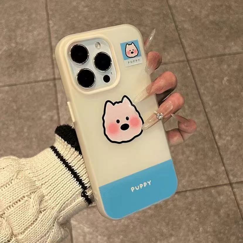 Skin Sensing Jelly Shell Two In One Suitable for Apple 16pro Mobile Phone Case IPhone 15 Protective Cover West Highland Puppy