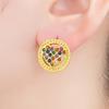 Nidin New Classic Design Heart Shape Heart Crystal Zircon Stud Earrings For Women Female Birthday Party Ear Jewelry Fine Gifts