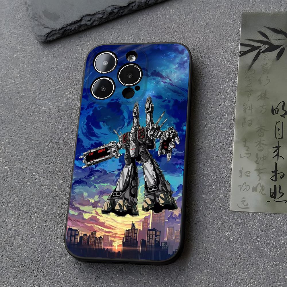R-Robotech Robert Macross Phone Case Funda For Iphone 13 17 16 11 15ProMax 14 12 Pro Xs Max Mini Xr X 7 8 6 6s Plus Covers