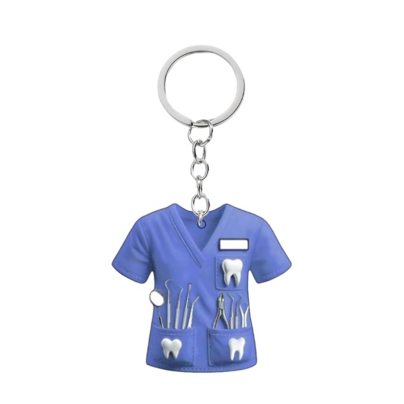 Profession Stylish Nurse Uniform Inspired Keychain Car Interior Decoration Multipurpose Gift for Healthcare Enthusiasts